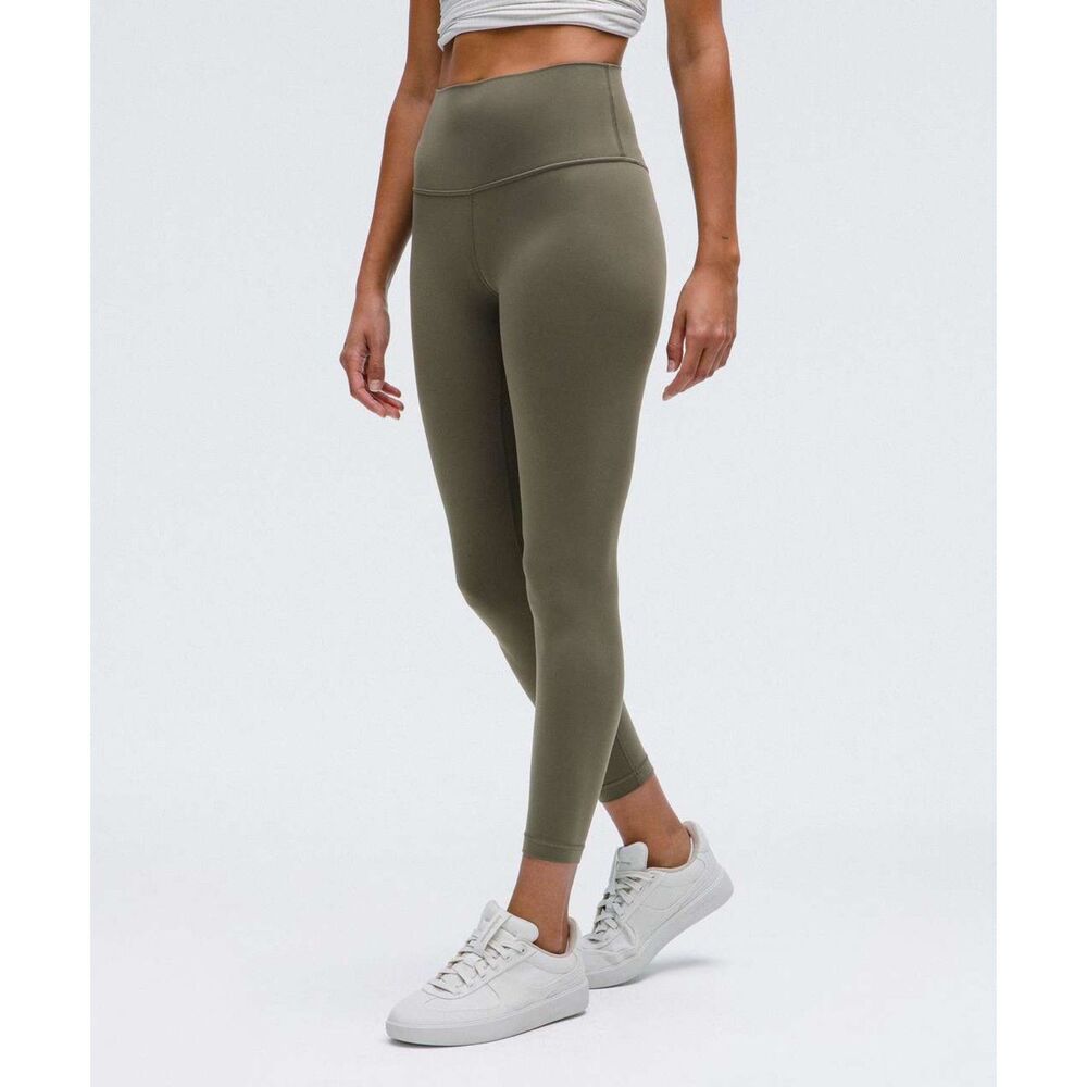 lululemon Align High Rise Pant 25" Size 8 Army Green W5CT3S Nulu Leggings
